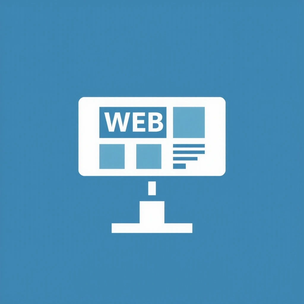 Pictogramă reprezentând crearea unui site web