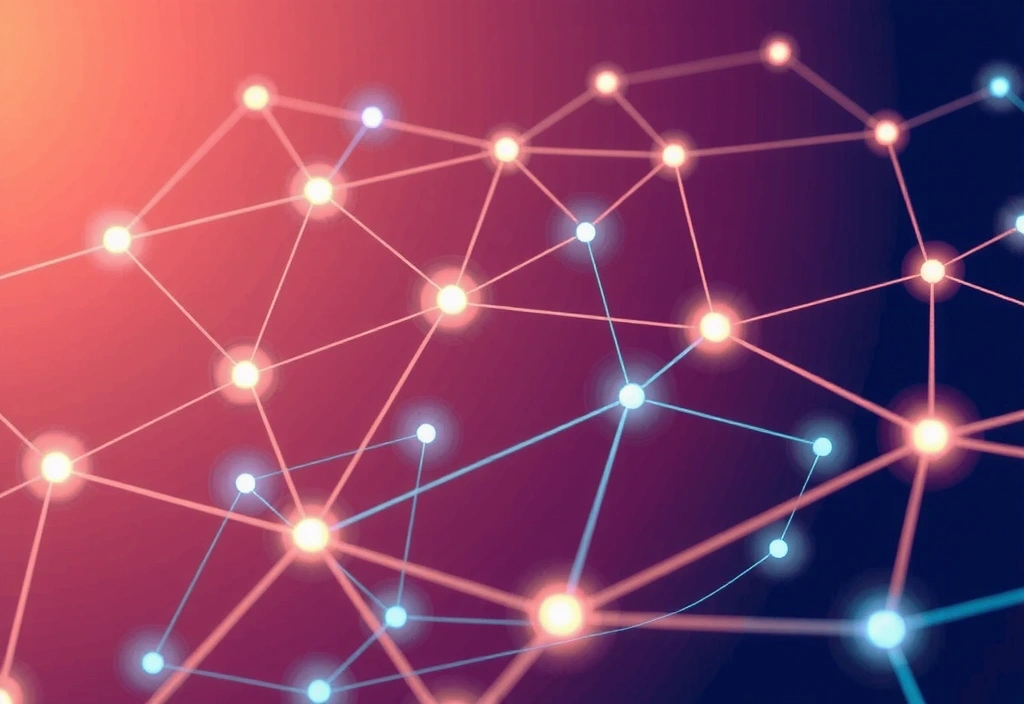 Imagine abstractă de rețea de contacte și comunicare digitală