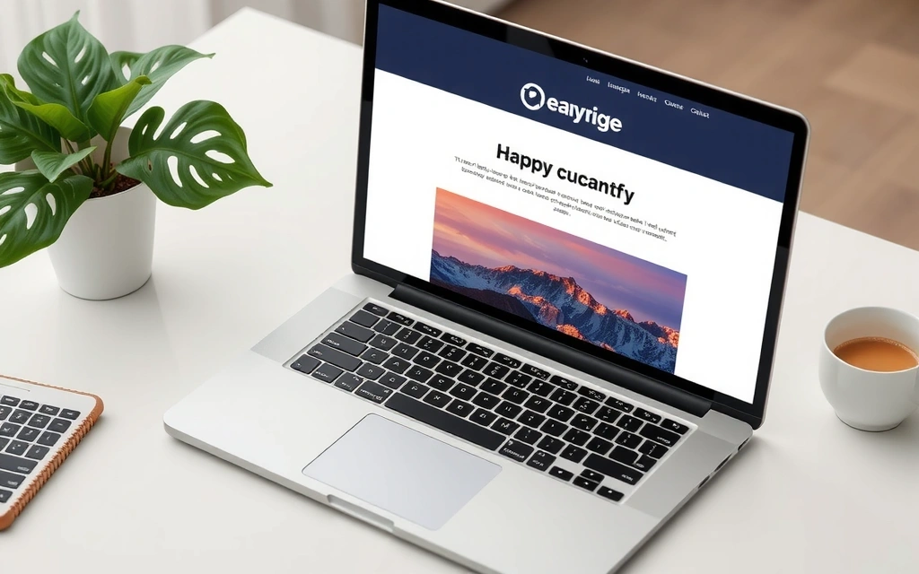 Concept de design web modern pe un ecran de laptop