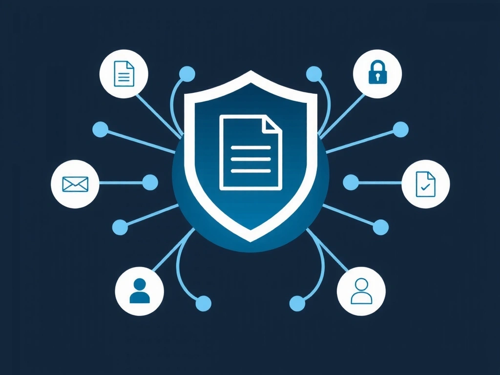 Ilustrație cu securitatea datelor și confidențialitatea online